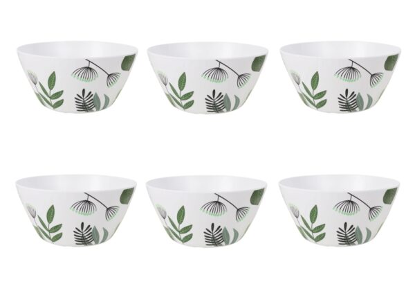 Miski z melaminy - flora - 15x8 - zestaw 6 szt