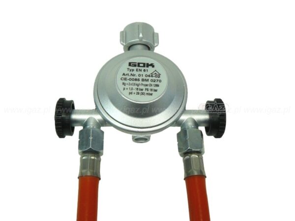 Reduktor GOK 30 mbar, 2 x 0,5 kg/h wyjście 2 x 1/4L - obrazek 4