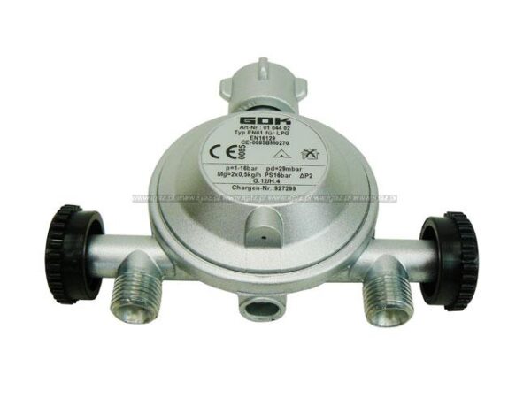 Reduktor GOK 30 mbar, 2 x 0,5 kg/h wyjście 2 x 1/4L - obrazek 3
