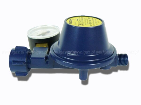 Reduktor GOK, morski MARINE 30 mbar 1,5 kg/h z manometrem - obrazek 3