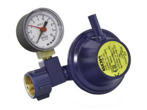 Reduktor GOK, morski MARINE 30 mbar 1,5 kg/h, 90^ z manometrem