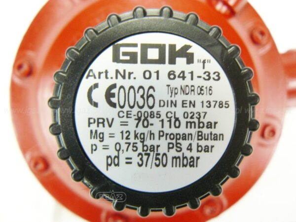 Reduktor II st 37/50 mbar, 12 kg/h GOK, 1/2" - obrazek 4