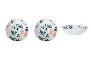 Salaterka z melaminy - liście - 25 cm - zestaw 3 szt