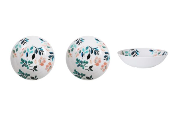 Salaterka z melaminy - liście - 25 cm - zestaw 3 szt