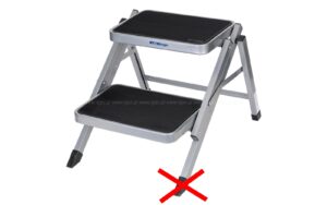Stopień wejściowy podwójny składany do 130 kg - brak stopki
