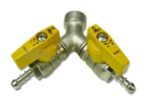 Zawór kulowy laboratoryjny podwójny GW 1/2"